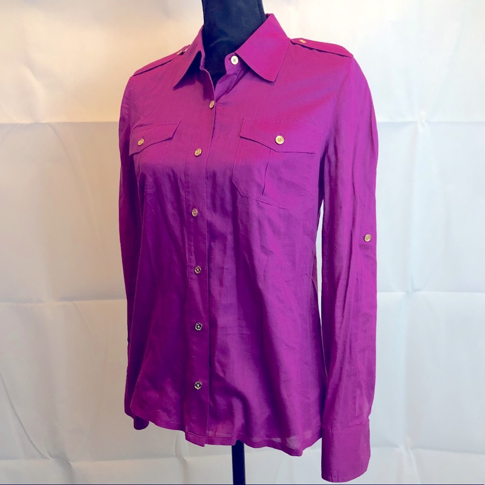 Tory Burch Brigitte Cotton Button-Up Top
